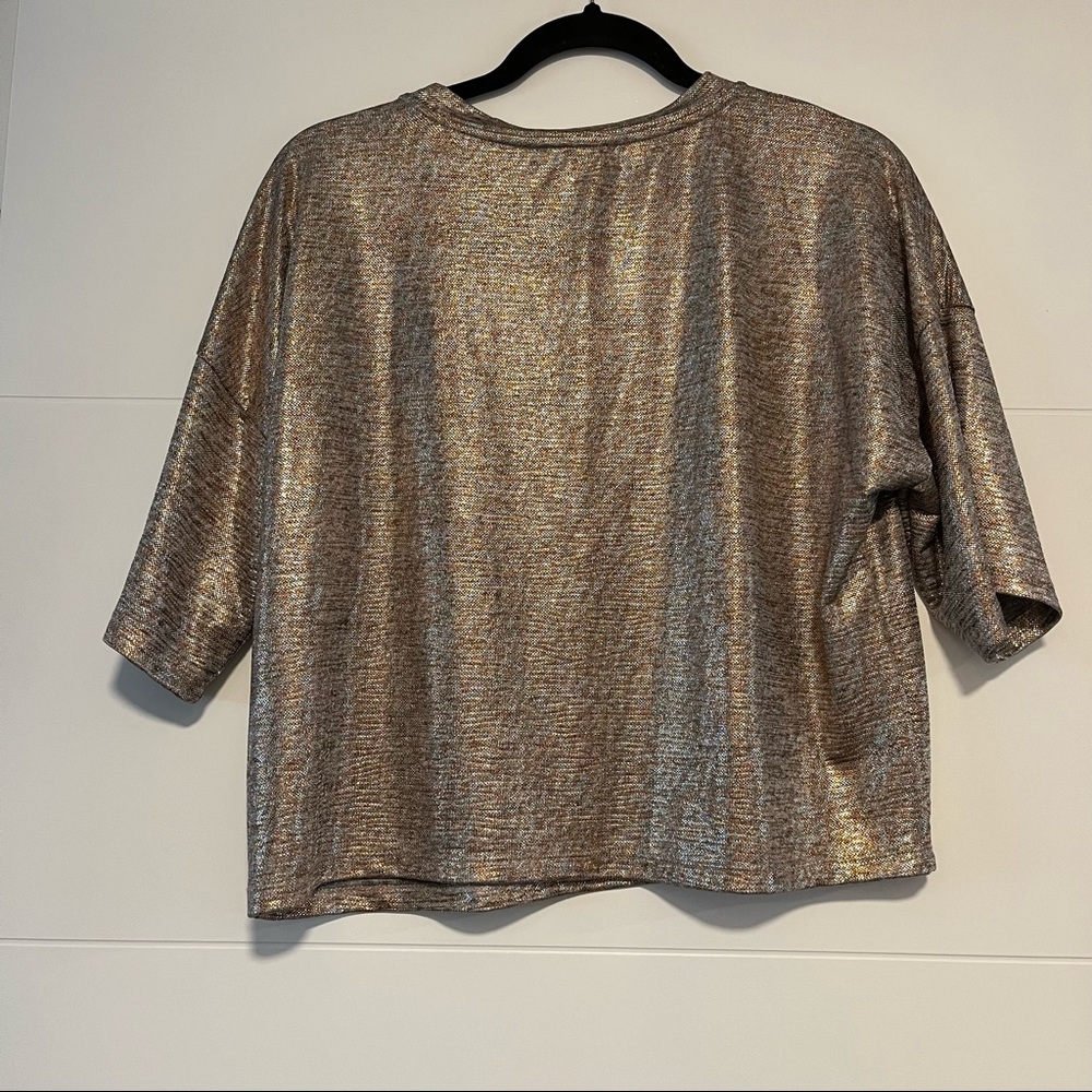 Koton | Shimmery Long Crop Tee Shirt - Picture 7 of 12